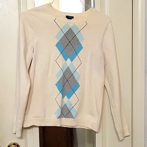 Izod Ladies argyle sweater size L
